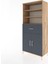 Hyperion Dolap 4 Raflı Tek Çekmeceli 2 Kapaklı 88X44X195 Çam-Antrasit 3