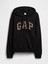 Kadın Siyah Baskılı Gap Logo Fleece Fermuarlı Sweatshirt 2