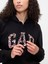 Kadın Siyah Baskılı Gap Logo Fleece Fermuarlı Sweatshirt 3