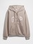 Kadın Açık Kahverengi Gap Logo Fleece Fermuarlı Sweatshirt 2