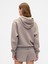 Kadın Açık Kahverengi Gap Logo Fleece Fermuarlı Sweatshirt 5