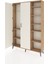 Arges Dolap 7 Raflı 2 Kapaklı Tek Askılı 132X30X195 Çam-Aytaşı/çam 3