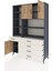Hyperion Dolap 9 Raflı 5 Çekmeceli 3 Kapaklı 132X44X195 Antrasit-Çam/aytaşı 3