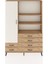 Arges Dolap 7 Raflı 6 Çekmeceli Tek Kapaklı 132X30X195 Çam-Aytaşı/çam 1