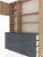 Arges Dolap 7 Raflı 8 Çekmeceli Tek Kapaklı 132X30X195 Çam-Çam/antrasit 4