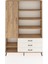 Arges Dolap 9 Raflı 3 Çekmeceli Tek Kapaklı 132X30X195 Çam-Çam/aytaşı 1