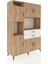 Hyperion Dolap 8 Raflı 2 Çekmeceli 6 Kapaklı 132X44X195 Çam-Çam/aytaşı 2