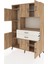 Hyperion Dolap 8 Raflı 2 Çekmeceli 6 Kapaklı 132X44X195 Çam-Çam/aytaşı 3