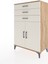 Hyperion Dolap Tek Raflı 3 Çekmeceli 2 Kapaklı 88X44X134 Çam-Aytaşı 3