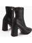 Susy Siyah Kalın Topuklu Streç Kadın Bot 5