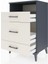 Hyperion Komodin Tek Raflı 3 Çekmeceli 60X44X96 Antrasit-Aytaşı 4