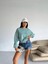 2 Iplik Yumuşak Dokulu Bisiklet Yaka Oversize Kalıp Sweatshirt 3