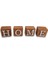 Beyaz Home Yazılı Ahşap Dekoratif Küpler El Yapımı Mini Blok Seti 4cm 1