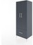 Hyperion Dolap 4 Raflı Tek Çekmeceli 2 Kapaklı 60X44X163 Antrasit-Antrasit 3
