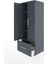 Hyperion Dolap 4 Raflı Tek Çekmeceli 2 Kapaklı 60X44X163 Antrasit-Antrasit 4