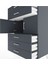 Hyperion Dolap Tek Raflı 5 Çekmeceli 2 Kapaklı 88X44X134 Antrasit-Antrasit 5