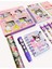 Kuromi Sanrio Kawai 16 Parça Kırtasiye Seti Uçlu Kalem Not Defteri Kutulu Sticker Mini Defter Set 2