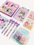 Kuromi Sanrio Kawai 16 Parça Kırtasiye Seti Uçlu Kalem Not Defteri Kutulu Sticker Mini Defter Set 3
