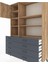 Hyperion Dolap 7 Raflı 8 Çekmeceli Tek Kapaklı 132X44X195 Çam-Çam/antrasit 4