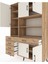 Hyperion Dolap 9 Raflı 5 Çekmeceli 5 Kapaklı 132X44X195 Çam-Aytaşı/çam 4