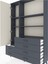 Arges Dolap 7 Raflı 6 Çekmeceli Tek Kapaklı 132X30X195 Antrasit-Aytaşı/antrasit 4