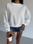 2 Iplik Yumuşak Dokulu Bisiklet Yaka Oversize Kalıp Sweatshirt 1