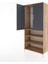 Hyperion Dolap 4 Raflı 2 Kapaklı Tek Askılı 88X44X195 Çam-Antrasit 4