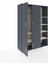 Hyperion Dolap 6 Raflı 4 Kapaklı Tek Askılı 132X44X195 Antrasit-Antrasit/aytaşı 5