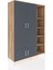 Hyperion Dolap 6 Raflı 4 Kapaklı Tek Askılı 132X44X195 Çam-Antrasit/çam 2