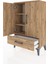 Arges Komodin 2 Raflı Tek Çekmeceli 2 Kapaklı 60X30X96 Çam-Çam 4
