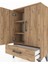 Arges Komodin 2 Raflı Tek Çekmeceli 2 Kapaklı 60X30X96 Çam-Çam 5