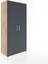 Hyperion Dolap 3 Raflı 2 Kapaklı Tek Askılı 88X44X195 Çam-Antrasit 2