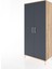 Hyperion Dolap 3 Raflı 2 Kapaklı Tek Askılı 88X44X195 Çam-Antrasit 3