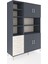 Hyperion Dolap 9 Raflı 4 Çekmeceli 4 Kapaklı 132X44X195 Antrasit-Antrasit/aytaşı 2