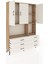 Arges Dolap 6 Raflı 6 Çekmeceli 3 Kapaklı 132X30X195 Çam-Aytaşı/aytaşı 5