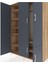 Hyperion Dolap 7 Raflı 5 Kapaklı Tek Askılı 132X44X195 Çam-Antrasit/çam 4