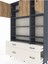 Arges Dolap 10 Raflı 4 Çekmeceli 3 Kapaklı 132X30X195 Antrasit-Çam/aytaşı 4