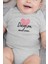 Organik %100 Pamuk Dayım Olsun Yeter Kalp Baskılı Bebek Body Badi Çıtçıtlı Zıbın 5742-G 1