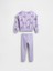 Kız Bebek Açık Lila Sweatshirt & Legging Tayt Set 2