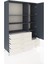 Hyperion Dolap 7 Raflı 6 Çekmeceli Tek Kapaklı 132X44X195 Antrasit-Antrasit/aytaşı 5