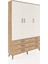 Arges Dolap 5 Raflı 6 Çekmeceli Tek Askılı 132X30X195 Çam-Aytaşı/çam 2
