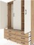 Arges Dolap 5 Raflı 6 Çekmeceli Tek Askılı 132X30X195 Çam-Aytaşı/çam 4