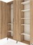 Arges Dolap 7 Raflı 2 Kapaklı Tek Askılı 132X30X195 Çam-Çam/aytaşı 4