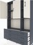 Arges Dolap 6 Raflı 6 Çekmeceli 3 Kapaklı 132X30X195 Antrasit-Aytaşı/antrasit 4