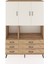 Hyperion Dolap 6 Raflı 6 Çekmeceli 3 Kapaklı 132X44X195 Çam-Aytaşı/çam 1