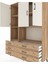 Hyperion Dolap 6 Raflı 6 Çekmeceli 3 Kapaklı 132X44X195 Çam-Aytaşı/çam 4