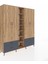 Hyperion Dolap 12 Raflı 4 Çekmeceli 2 Askılı 220X44X243 Çam-Çam/antrasit 2