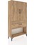 Arges Dolap 3 Raflı Tek Çekmeceli 2 Kapaklı 88X30X163 Çam-Çam 2