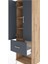 Hyperion Dolap 4 Raflı Tek Çekmeceli 2 Kapaklı 60X44X195 Çam-Antrasit 5