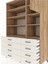 Kronos Dolap 8 Raflı 8 Çekmeceli Tek Kapaklı 132X59X195 Çam-Çam/aytaşı 4